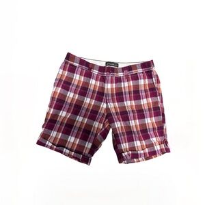 Eddie Bauer Women’s Rolled Bottom Multi-Colored Plaid Shorts Sz 12